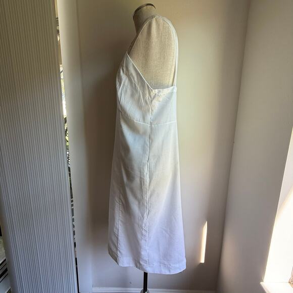 Vintage Sliperfection White Cotton Blend Slip Dress Adjustable Straps Size 36 - Picture 6 of 12